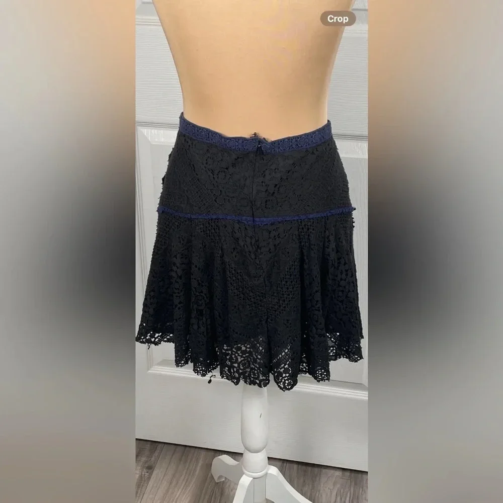 Free People Apple Of My‎ Eye Crochet Mini Skirt Size 10